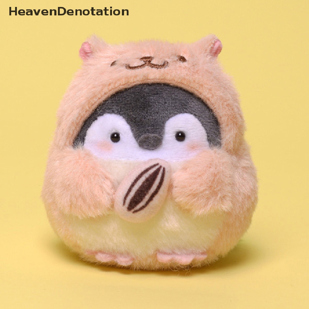 [HeavenDenotation] Boneka Plush Pinguin Lucu Mainan Mewah Kawaii Anime Hamster Gantungan Kunci Cincin Tas HDV