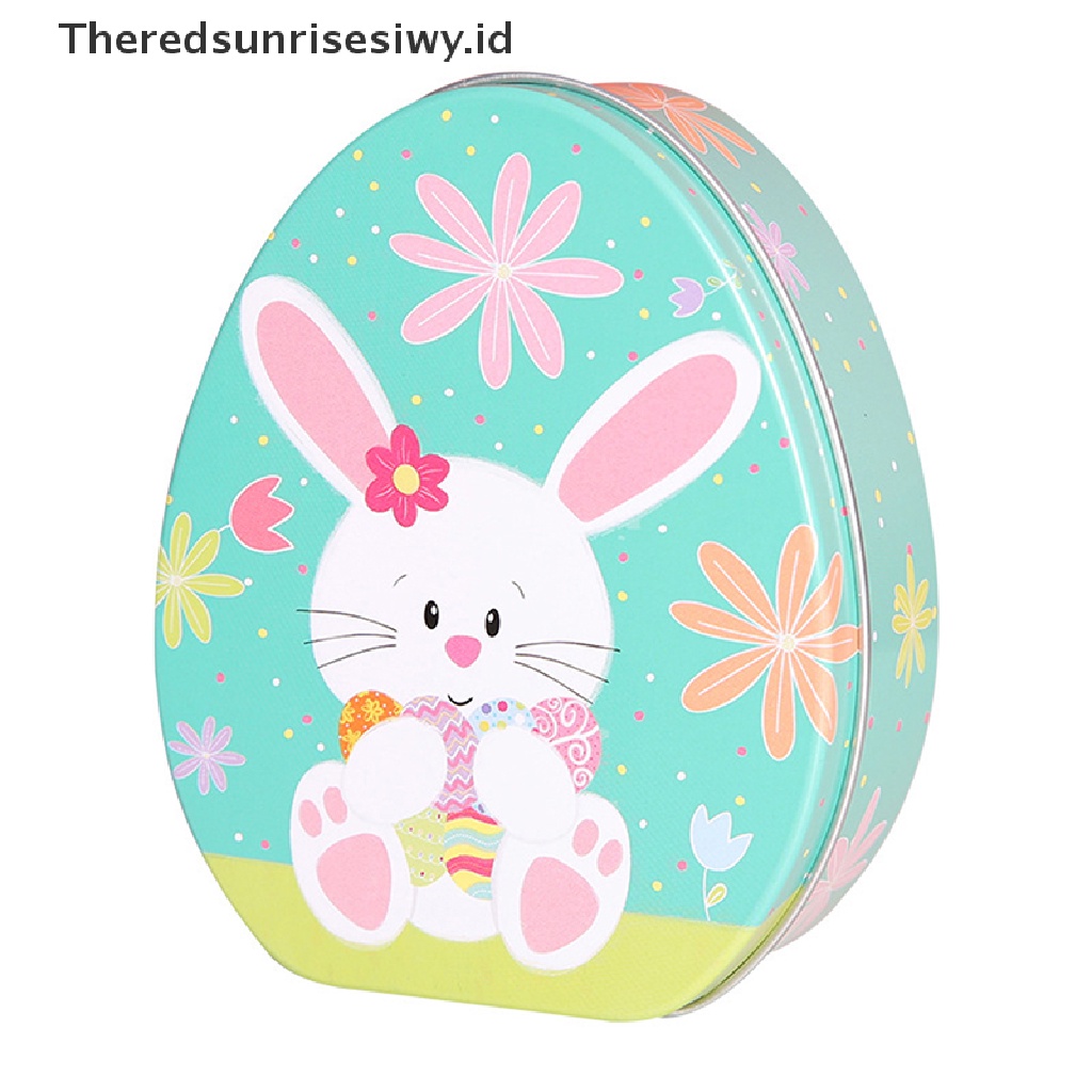 # Baju Lebaran # Easter Box Candy Tin Tins Boxes Gift Cookie Storage Tinplatelids Telur Bunny Jar~
