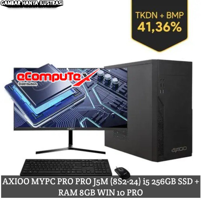 MINI PC AXIOO MYPC PRO J5M (8S2-24) i5 8GB 256GB 23.8&quot;FHD TKDN GARANSI RESMI