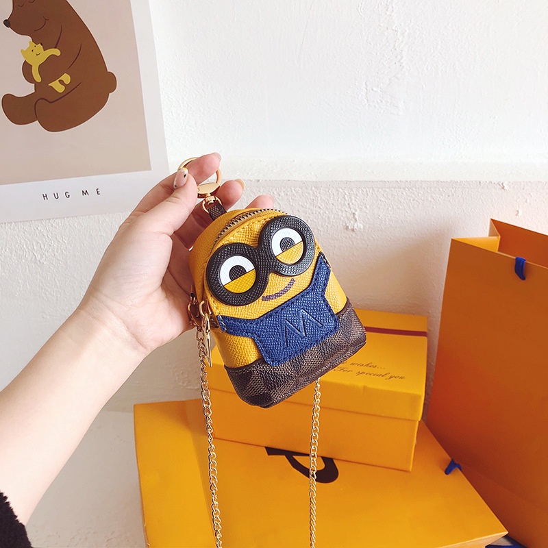 GRATIS KOTAK MINION Tas Selempang Minion Tas Mini Wanita Fashion Gantungan Tas  GO7896