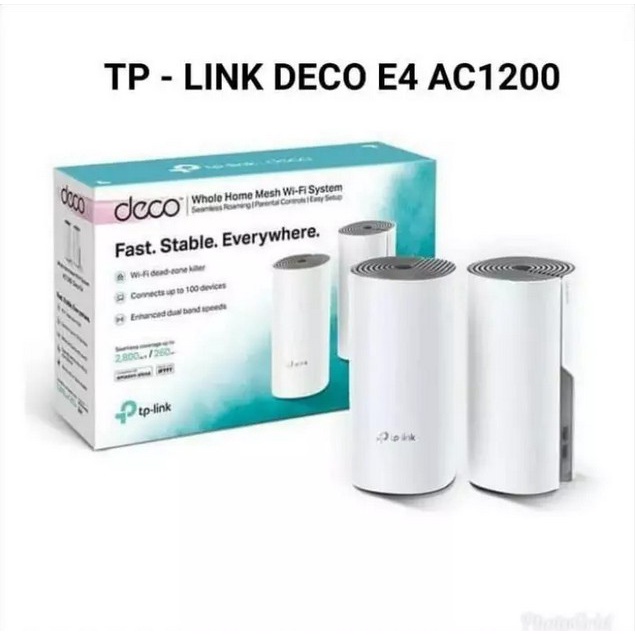 TPLINK Deco E4 AC1200 1Pack Whole Home Mesh WiFi System Tplink