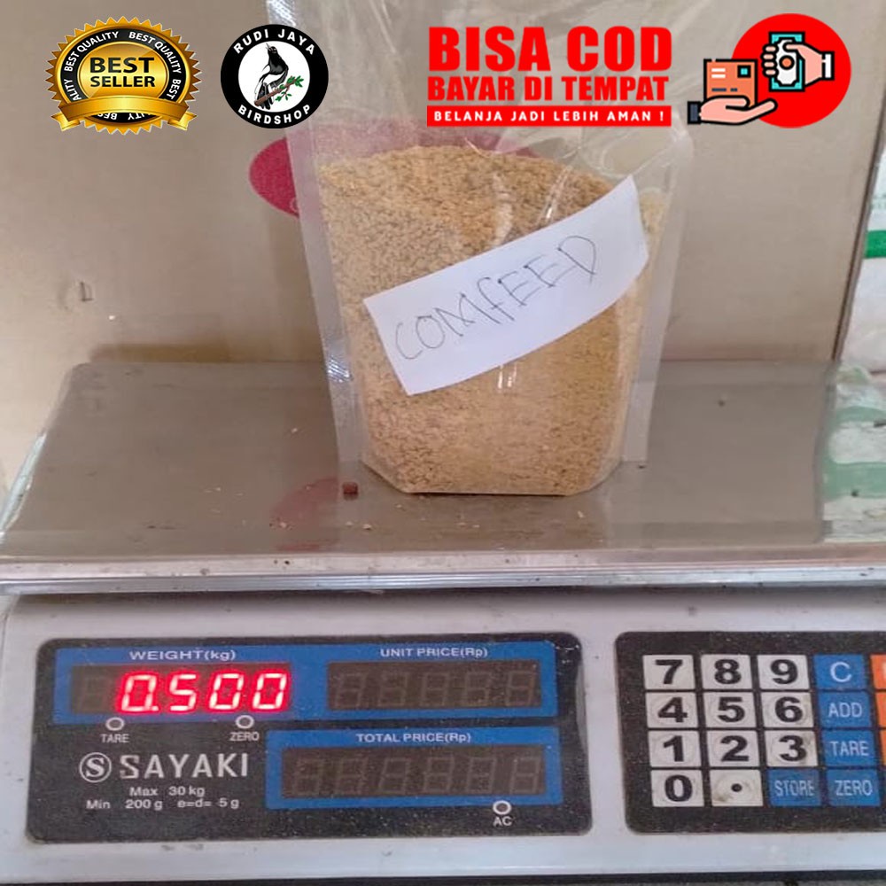 BROILER 1 CRUMBLE  KEMASAN 500 GRAM COMFEED PAKAN MAKANAN VOER BR TERNAK AYAM BEBEK UNGGAS DOC SEHAT