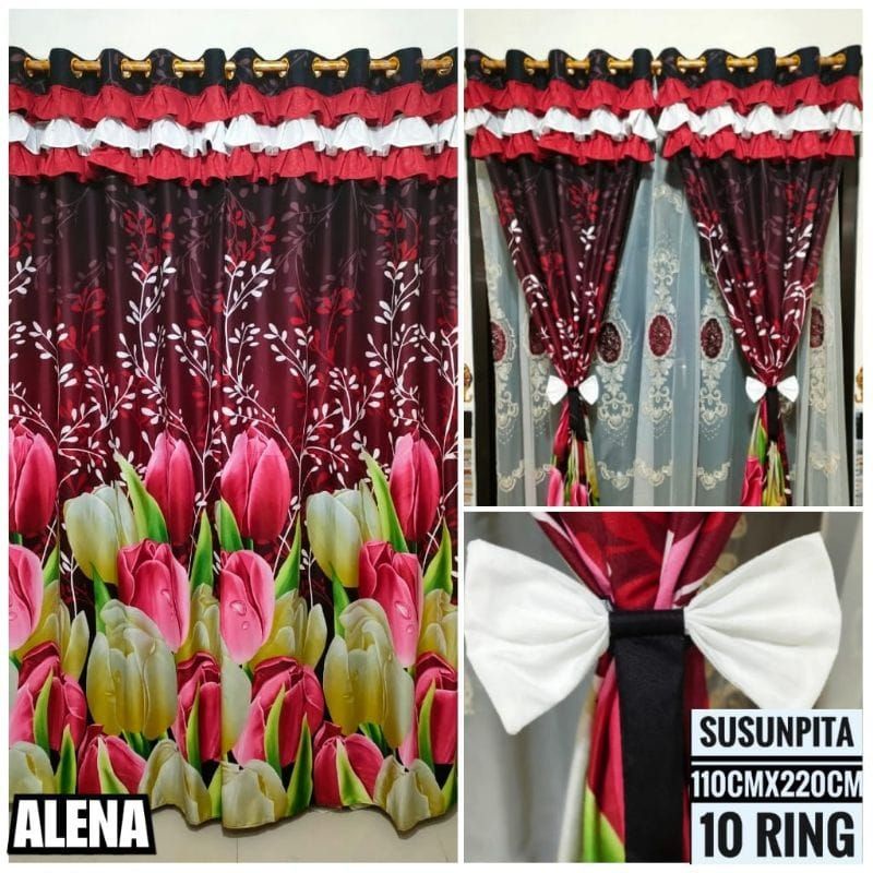 GORDEN RUMBAI SUSUN PITA SEMOKRING 10 MOTIF ALENA