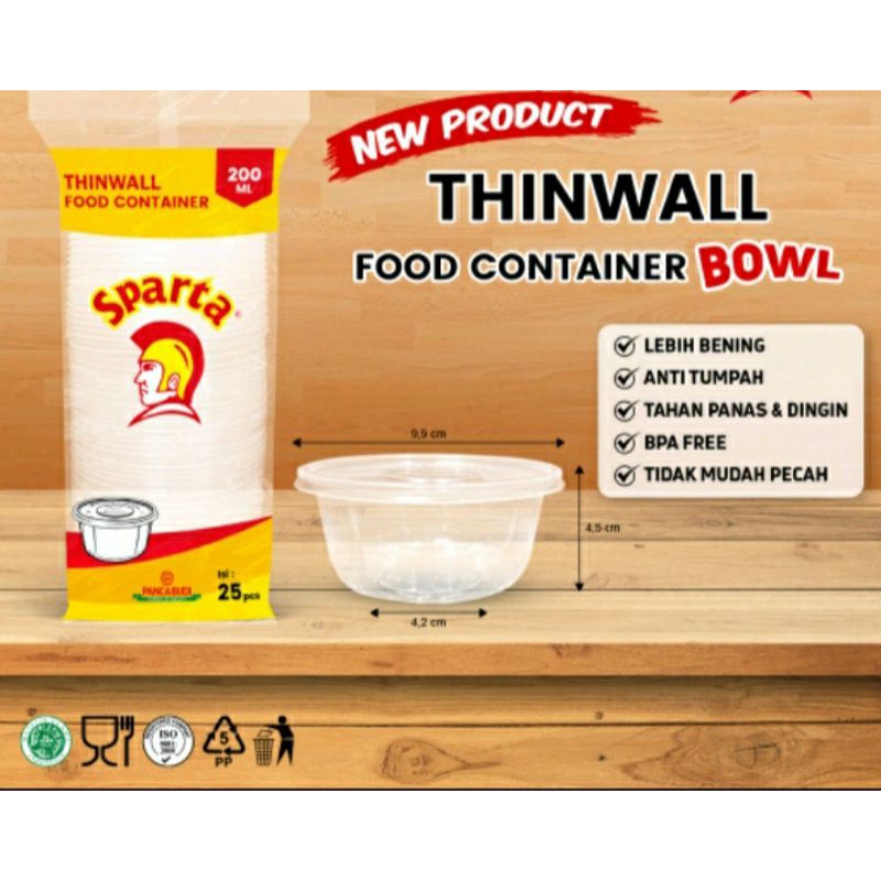 mangkuk thinwall  sparta 200ml