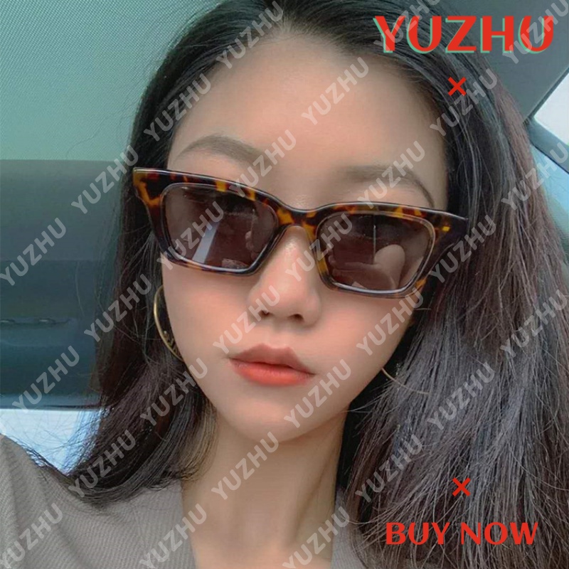 (YUZHU) Korea Gaya Mata Kucing Ulzzang Kacamata Hitam Wanita Retro Fashion Jennie Gaya Candy Color Sunglasses