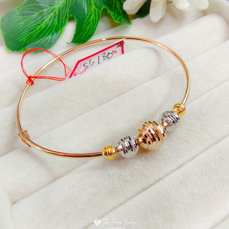 GELANG BOLA BULAT  EMAS 375%/8K