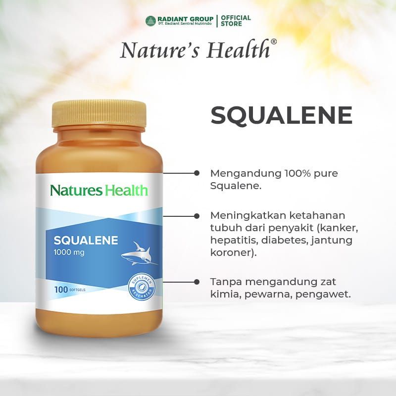 NATURE'S HEALTH SQUALENE 1000 MG 100'S