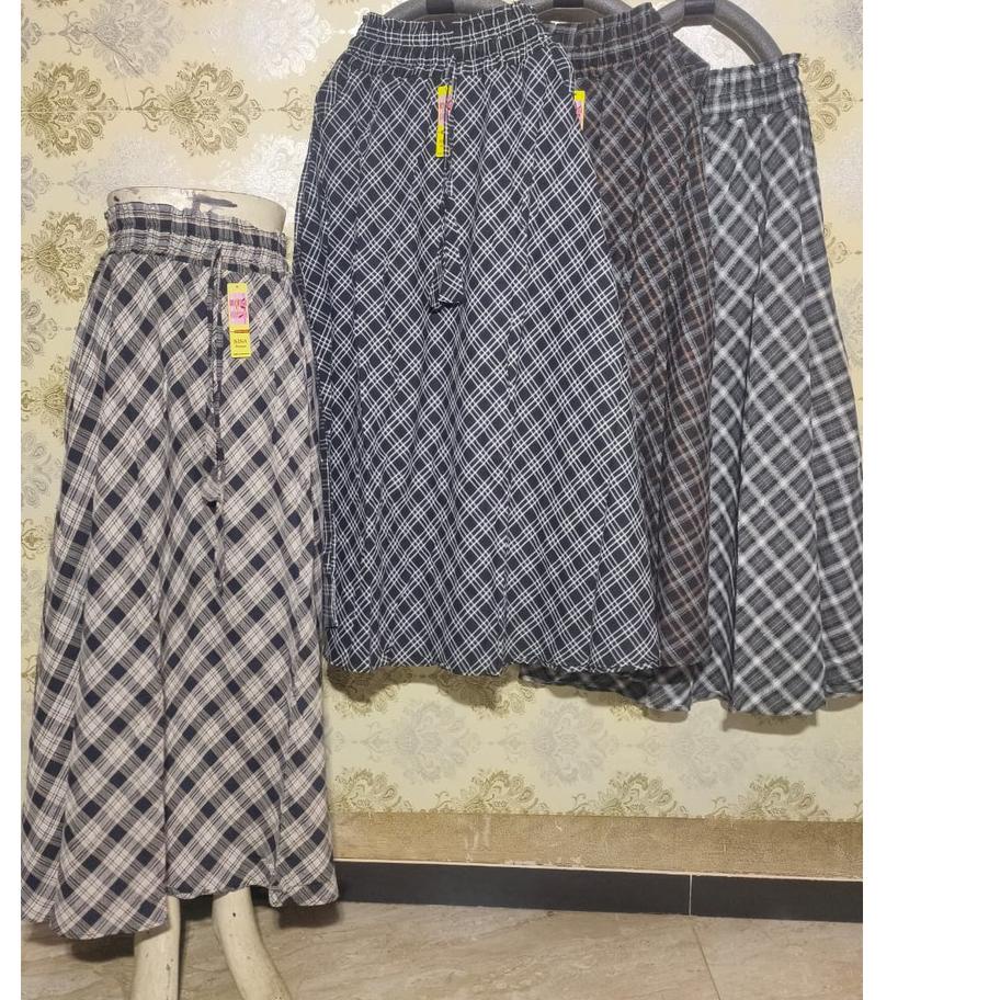 ➢ ROK FLANEL IMPORT PANJANG/ROK TARTAN/ROK KOTAK PAYUNG ❋