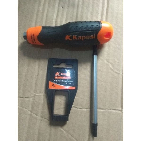 obeng kapusi bolak balik atau plus minus . obeng bolak balik kapusi - +