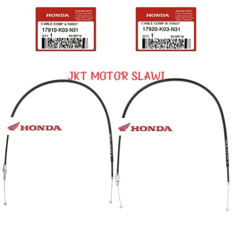 17910 k03 n31 17910 k03 n31 kabel gas atas bawah revo fi revo fit fi asli honda