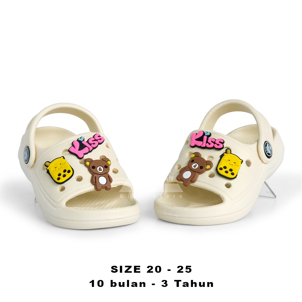 Sandal Anak Perempuan Baby girls balaca tali belakang karakter kiss panda New