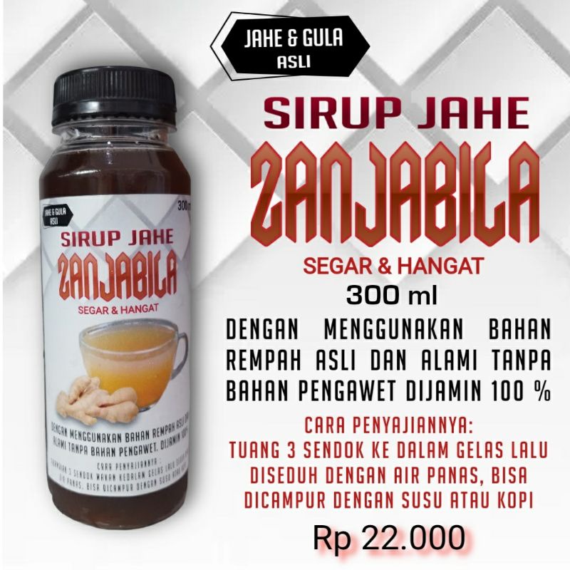 

ZANJABILA SIRUP JAHE ASLI PEDAS