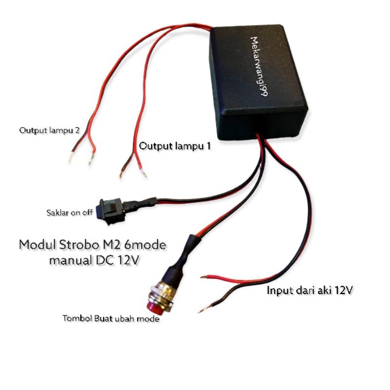 modul setrobo patwal M2 6 mode manual DC 12V / setrobo M2 6mode