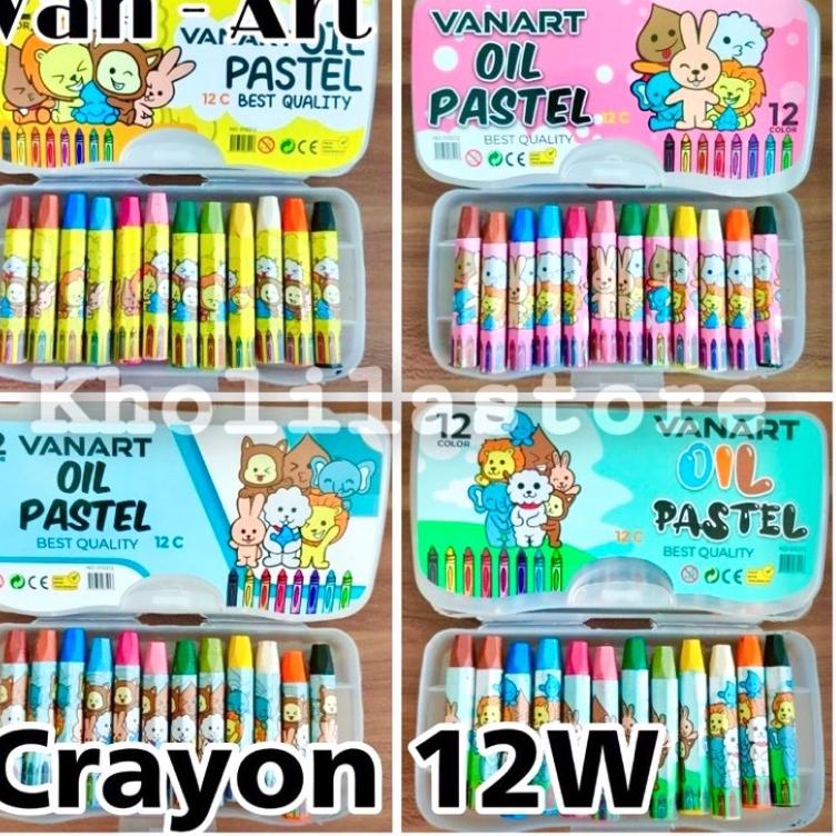 

G90 Crayon VAN-ART 12 warna / Krayon 12 colors Oil Pastel GRATIS ONGKIR ㄸ