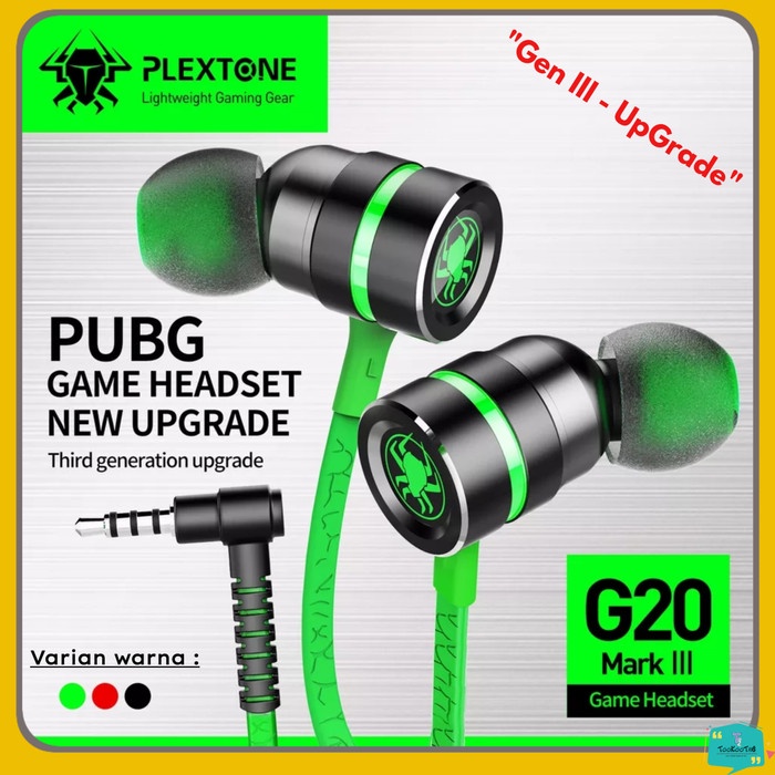 PLEXTONE G20 Mark III Earphone In-Ear Gaming Headset Stereo Bass