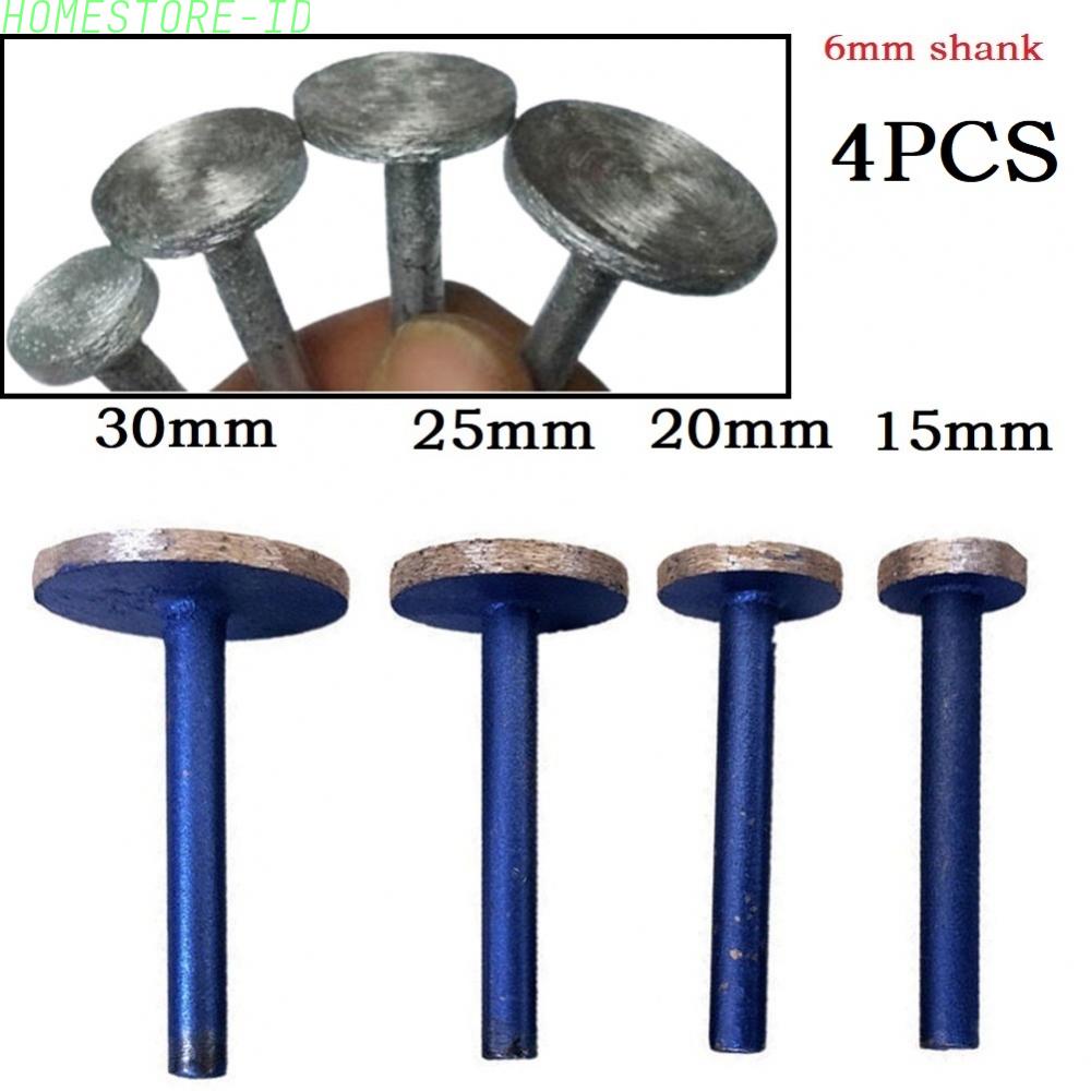 4pcs 6mm shank diamond sintered Mounted Points Ukiran grinding head Wheel Bentuk T15 /20 /25/30mm grinding head