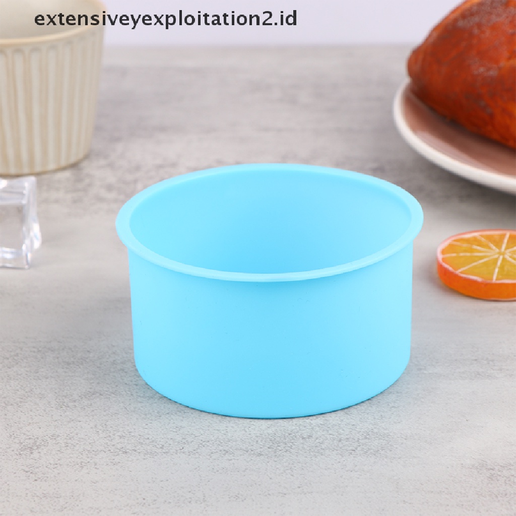 {NEW} 1pc Cetakan Kue Mini Silikon 4inch Loyang Bulat Cetakan Kue DIY Anti Lengket.