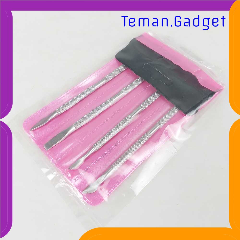 TG - PRW ISHOWTIENDA Perapih Kulit Mati Kuku Nail Cuticle Pusher Pedicure 4 PCS - XC509