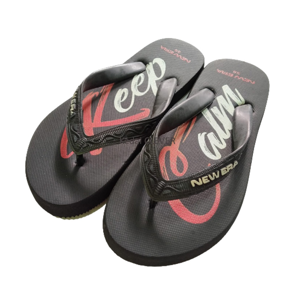 Size 38 Sandal Sendal Jepit New Era Keep Calm Wanita Cewek Terbaru