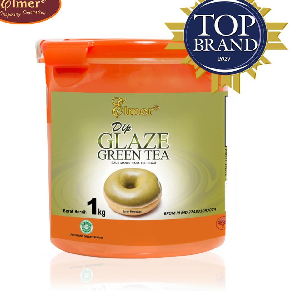 

☛ Elmer Dip Glaze Greentea 1 kg | Topping Donat | Selai Roti ➬