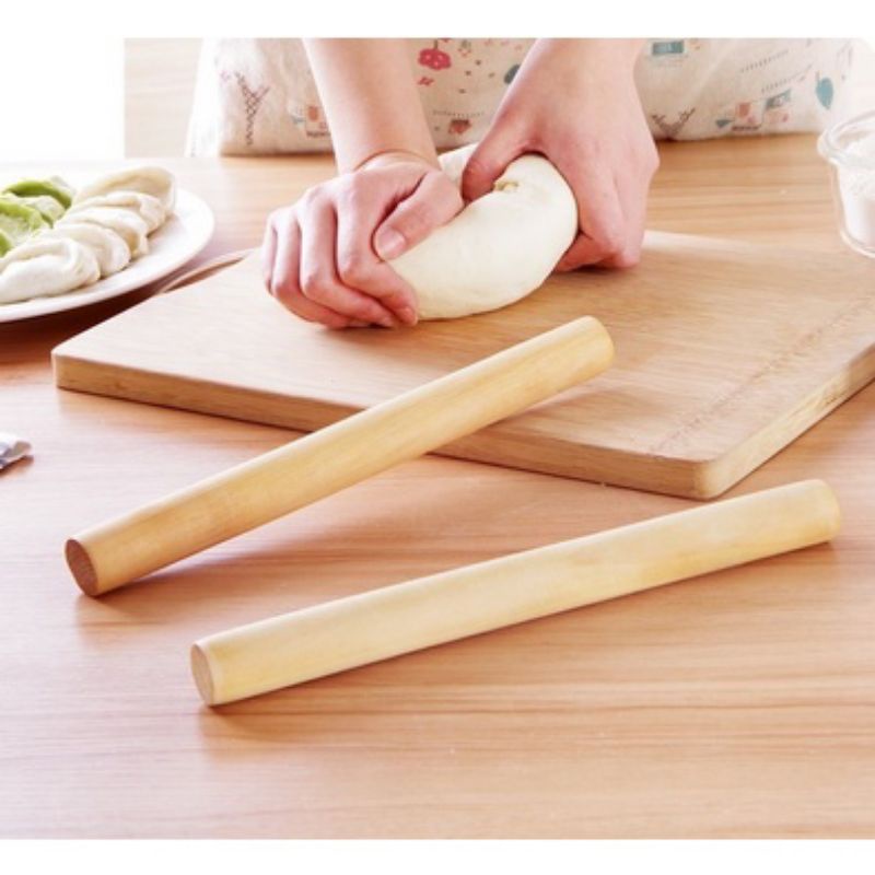 Rolling Pin Wooden / Penggilas Adonan Kayu / Penggiling Adonan Cake 30cm
