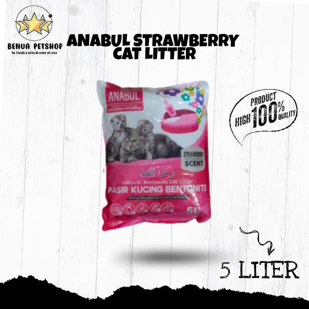 PASIR KUCING ANABUL CAT LITTER PREMIUM ALL VARIAN - 5 LITER