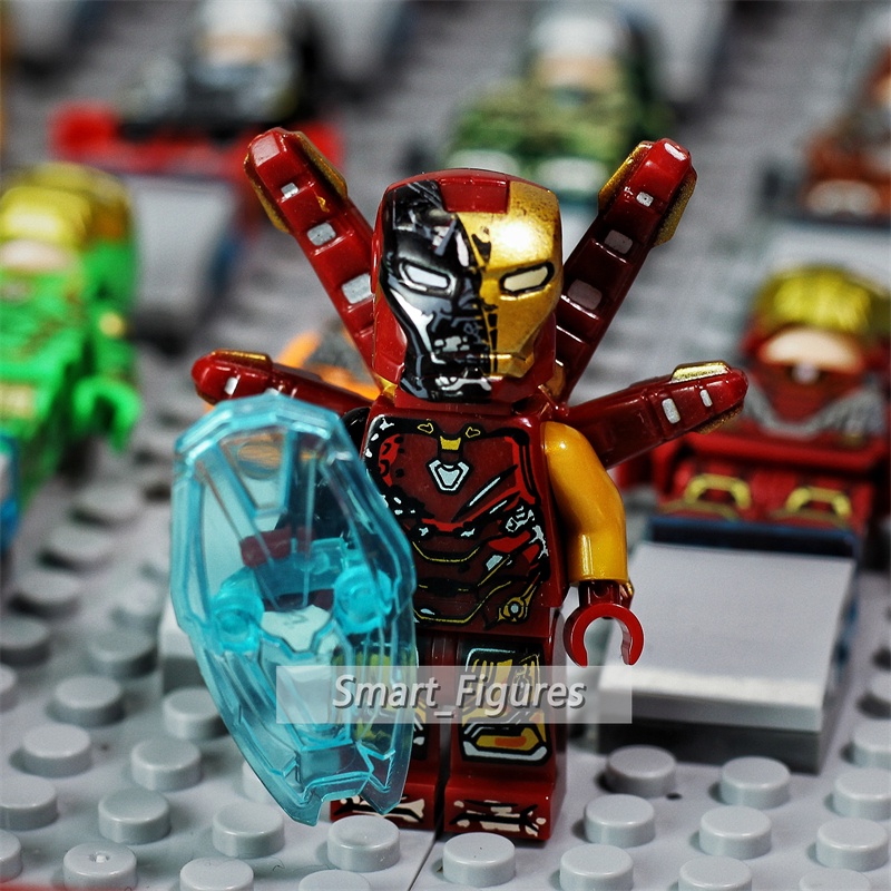 Blok Bangunan Iron Man Super Heros Minifigures Thor Hawkeye War Mesin Angka Mini Ulang Tahun Hadir Rakitan Mainan