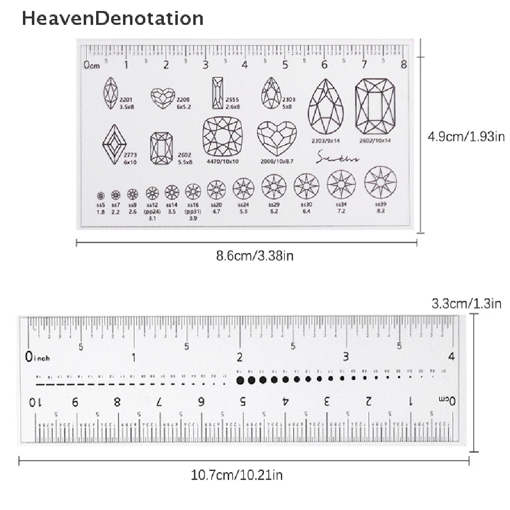 [HeavenDenotation] Ukur Ukuran Rular Untuk Tip Palsu Ch Batu Soft Graduation Mark Measure Tape HDV