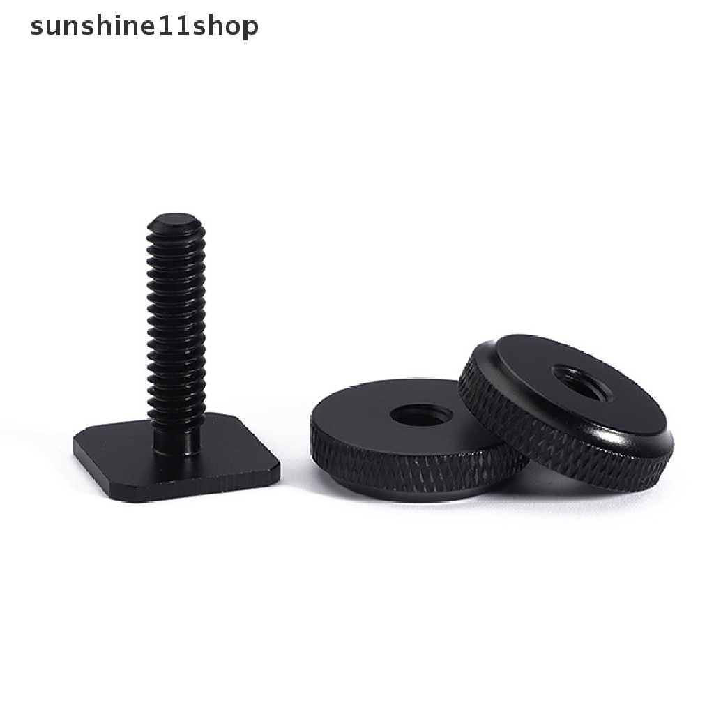 Sho Profesional1Per4 &quot;3Per8&quot; Dual Nuts Tripod Mount Sekrup Hitam Ke Flash Hot Shoe Adapter Stand Untuk Kamera Studio Aksesori N