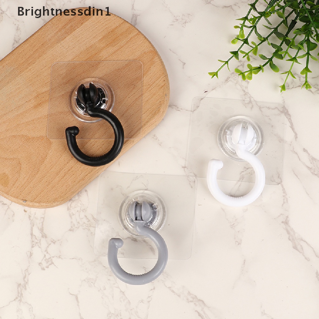 [Brightnessdin1] Ceiling Rotary Hook Perekat Rumah Tangga Kait Pintu Belakang Coat Hook Butik