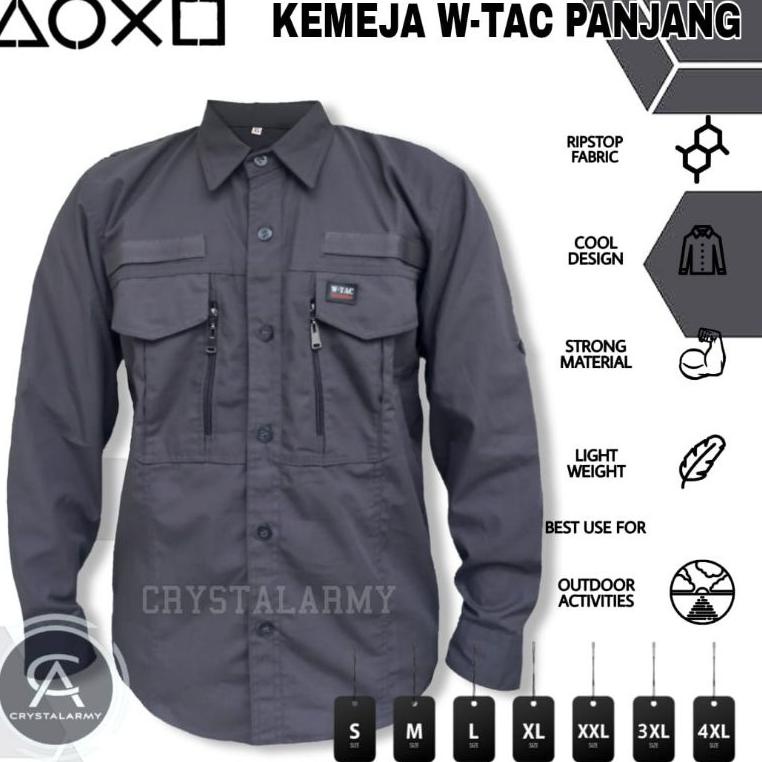 LANGSUNG KIRIM Kemeja Tactical W-TAC tangan Panjang / Baju Tactical Lapangan PDL