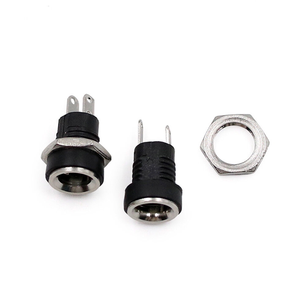 Soket DC Power Supply Plug in Jack Socket Female Panel Mount Connector Mur 5.5 x 2.1mm