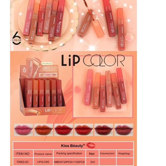 ❀ [LUSINAN] Lipgloss Kiss Beauty Bentuk Love SWEET PEACH VELVET ✰