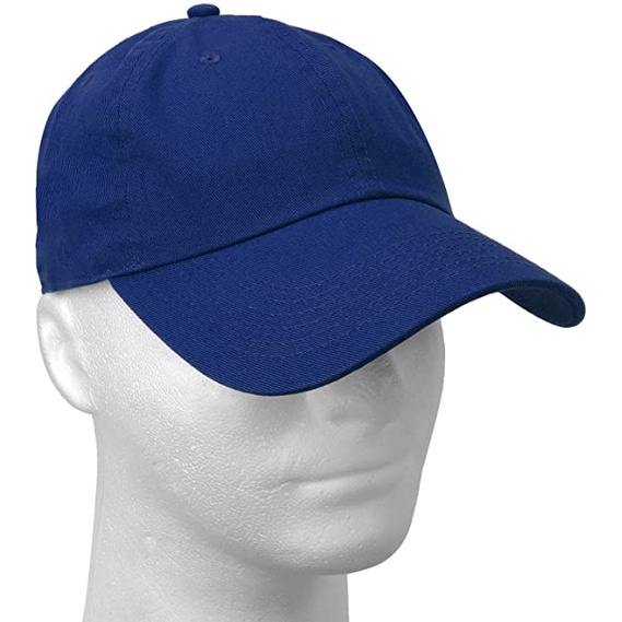 Topi Pria Topi Baseball Distri Baseball Caps Warna Biru Pengatur Ukuran Ring Besi Bahan Rapel