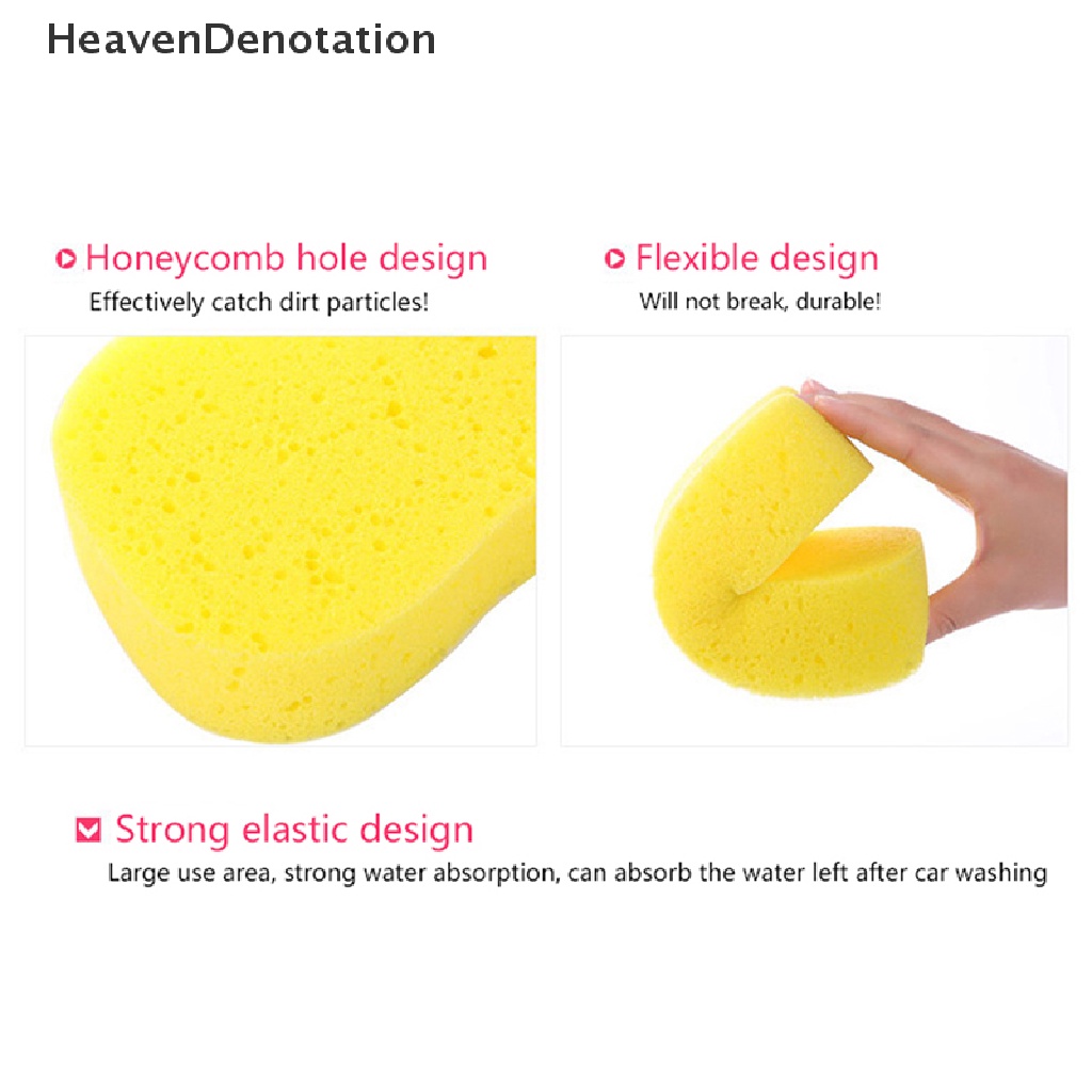 [HeavenDenotation] Alat Pembersih Spons Cuci Mobil Pembersih Kaca Mobil Serbaguna Wax Sponge Busa Auto Cleaning Tool Aksesoris HDV