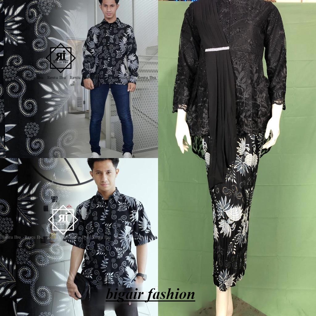 BA Set couple aurora selendang  Kebaya wisuda dan pernikahan  Kebaya brukat tulle  Kebaya tunik