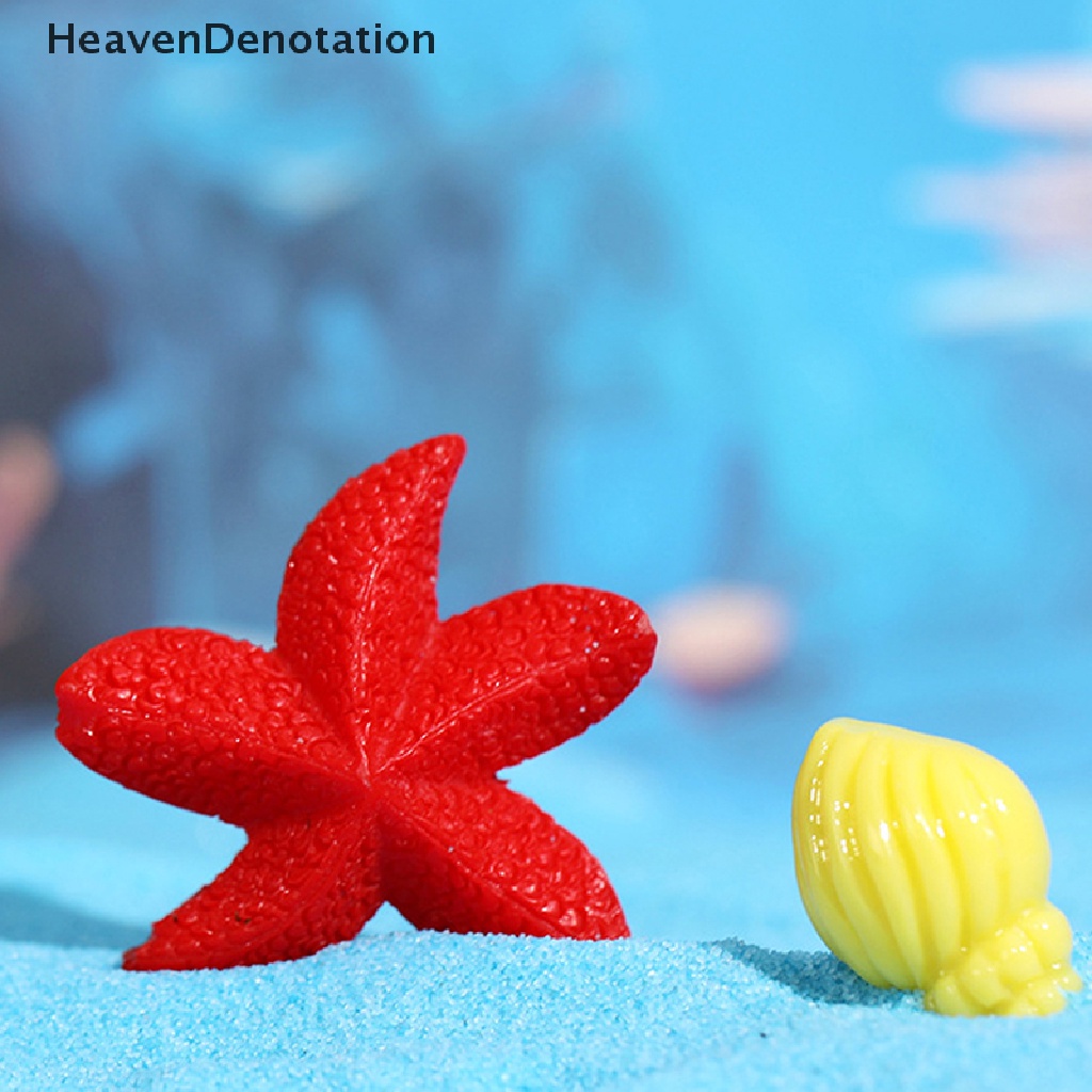 [HeavenDenotation] Mini Warna-Warni Bintang Laut Berujung Lima Bintang Laut Resin Ikan Bintang Laut Lansekap Ornamen Aksesoris Dekorasi Aquarium Multi Gaya HDV