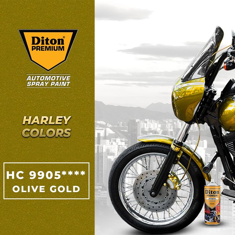 DITON PREMIUM Harley Colors Pilok Pilox Cat Semprot - OLIVE GOLD HC 9905**** (400cc)