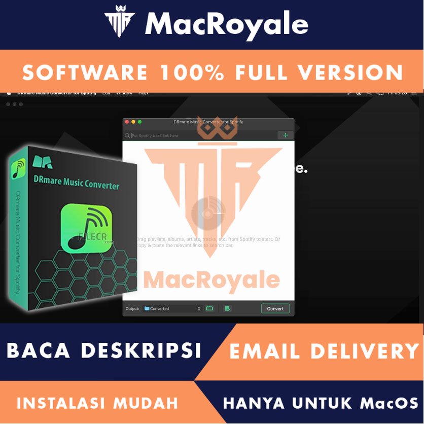 [MacOS] DRmare Music Converter for Spotify Full Version Lifetime Full Garansi