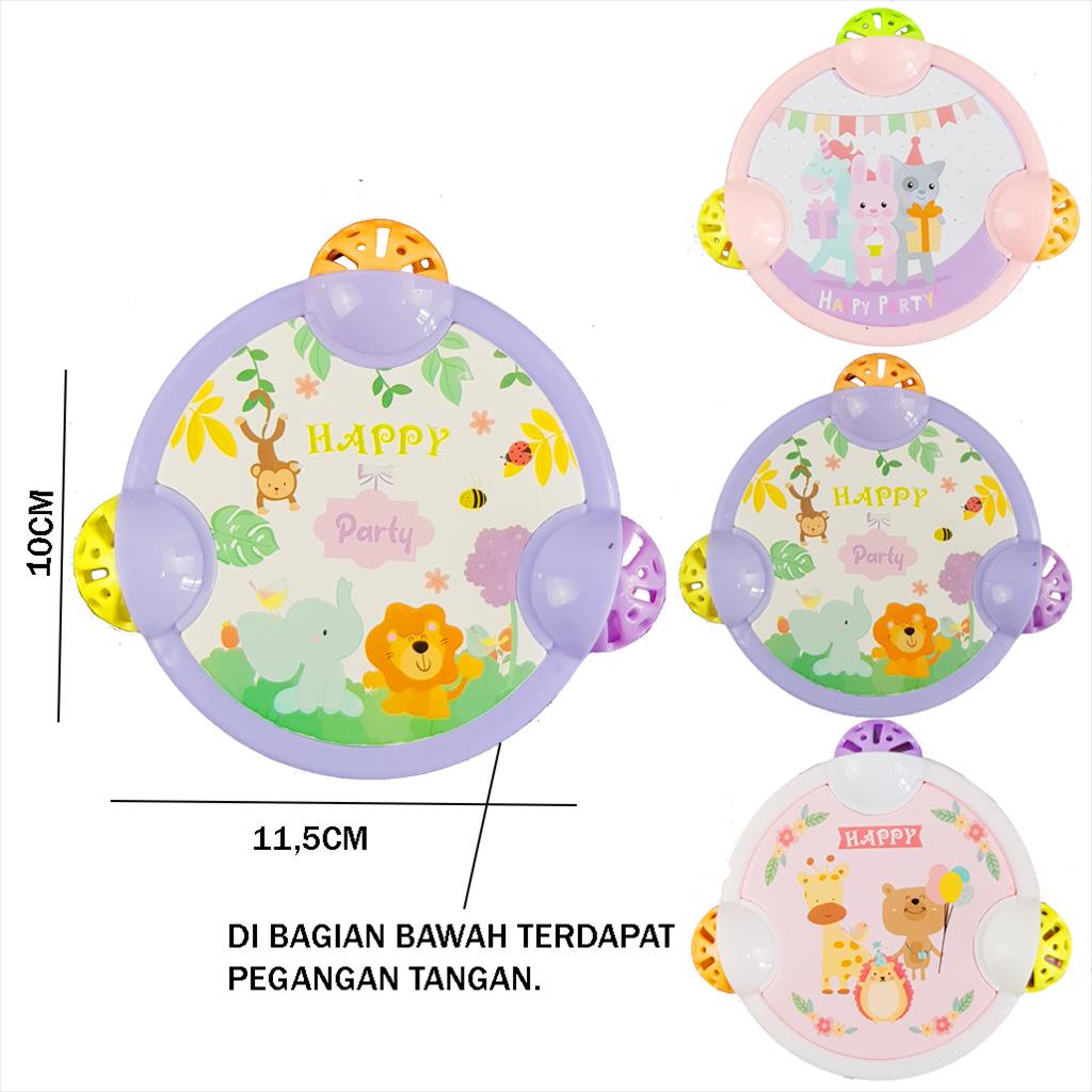 Mainan Bayi Kerincingan Bulat/ Mainan Anak Kerincingan Tamborin 929-65