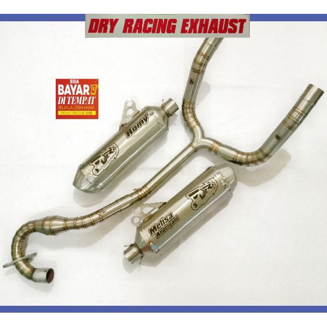 KNALPOT KLX CRF D-TRACKER KLX BF CABANG ORIGINAL DRY RACING EXHAUST