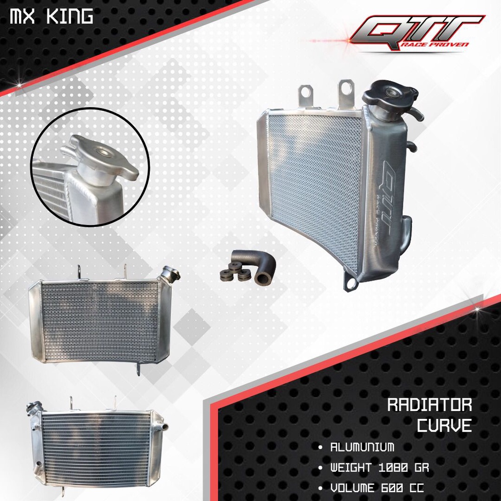 RADIATOR QTT RACING CURVE BIG ALMU YAMAHA MX KING 150 ORIGINAL