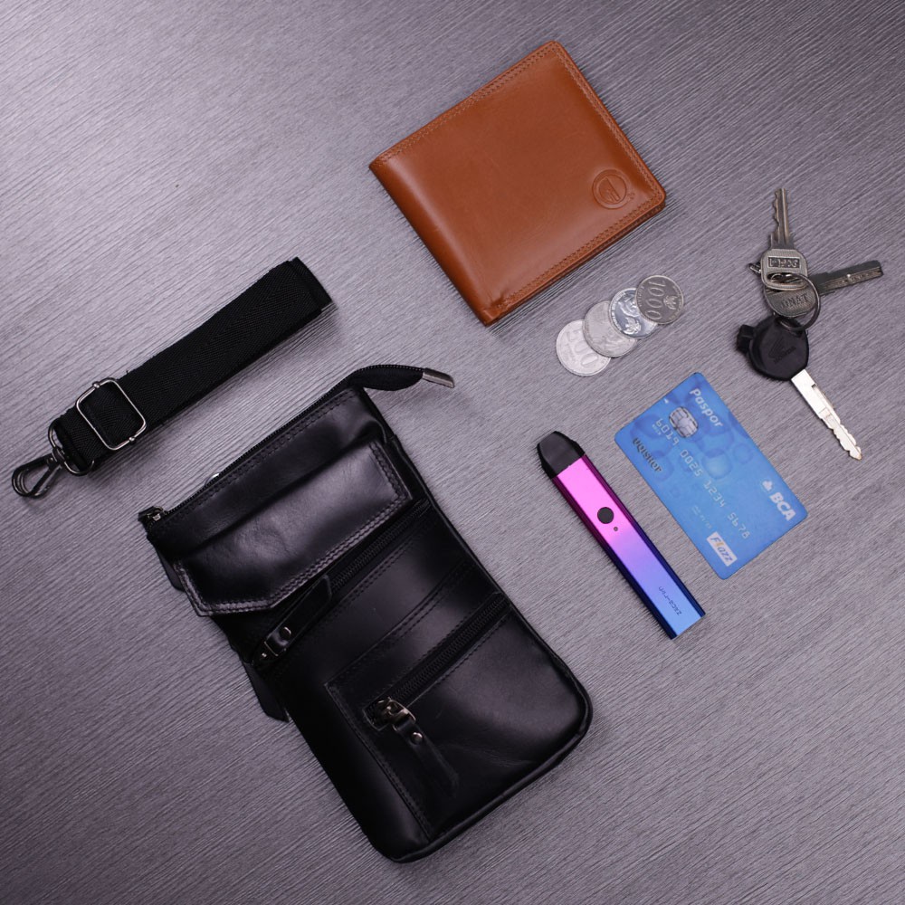 Tas Kulit Asli Tas Slempang Kulit Sapi Asli Tas MULTIFUNGSI P052