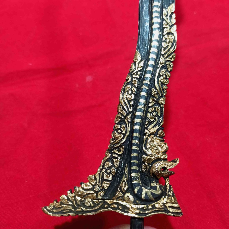 Pusaka Antik Keris Nogo Welang Pamor Kulit Semangka Luk 9 Garap Halus