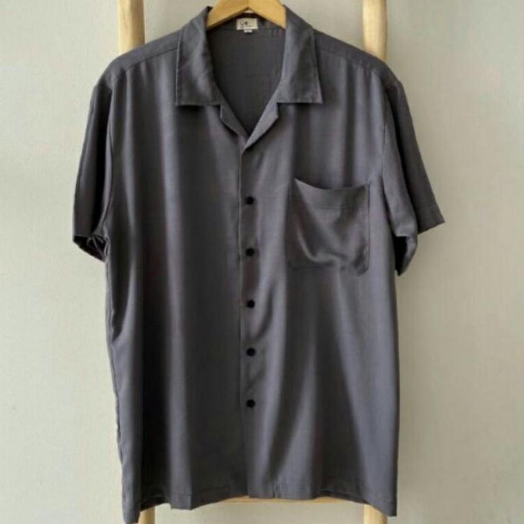 READY Kemeja Hawai Polos Kemeja Pria Polos Kemeja Piyama