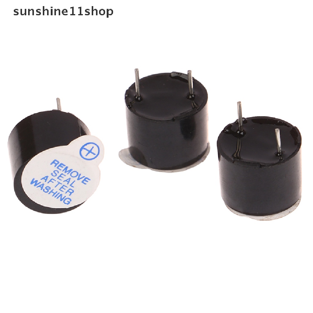 Sho 10PCS Aktif Buzzer 5V Magnetic Panjang Conous Beep Tone 12095mini Plug Speaker N