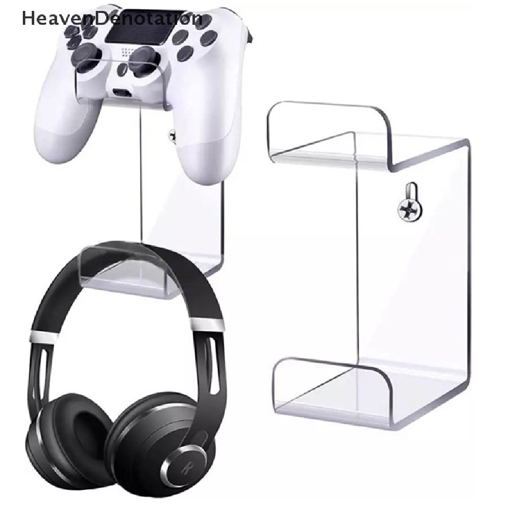 [HeavenDenotation] Rak Controller Tempel Dinding Pegangan Video Game Headphone Stand Holder Kompatibel Dengan PS3/PS4/PS5 HDV