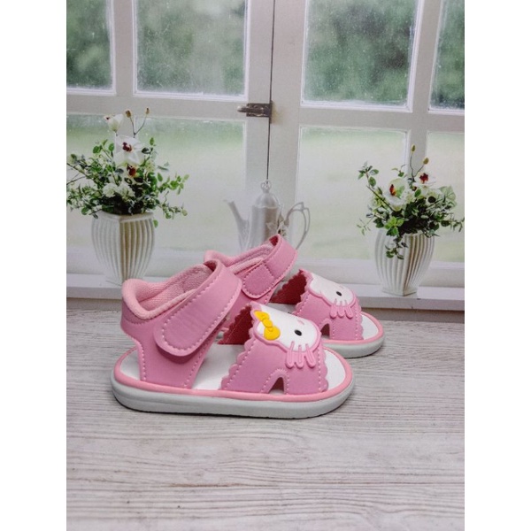 Sepatu sandal anak bunyi bayi perempuan usia 1-3 tahun /sendal anak lucu /sandal casual