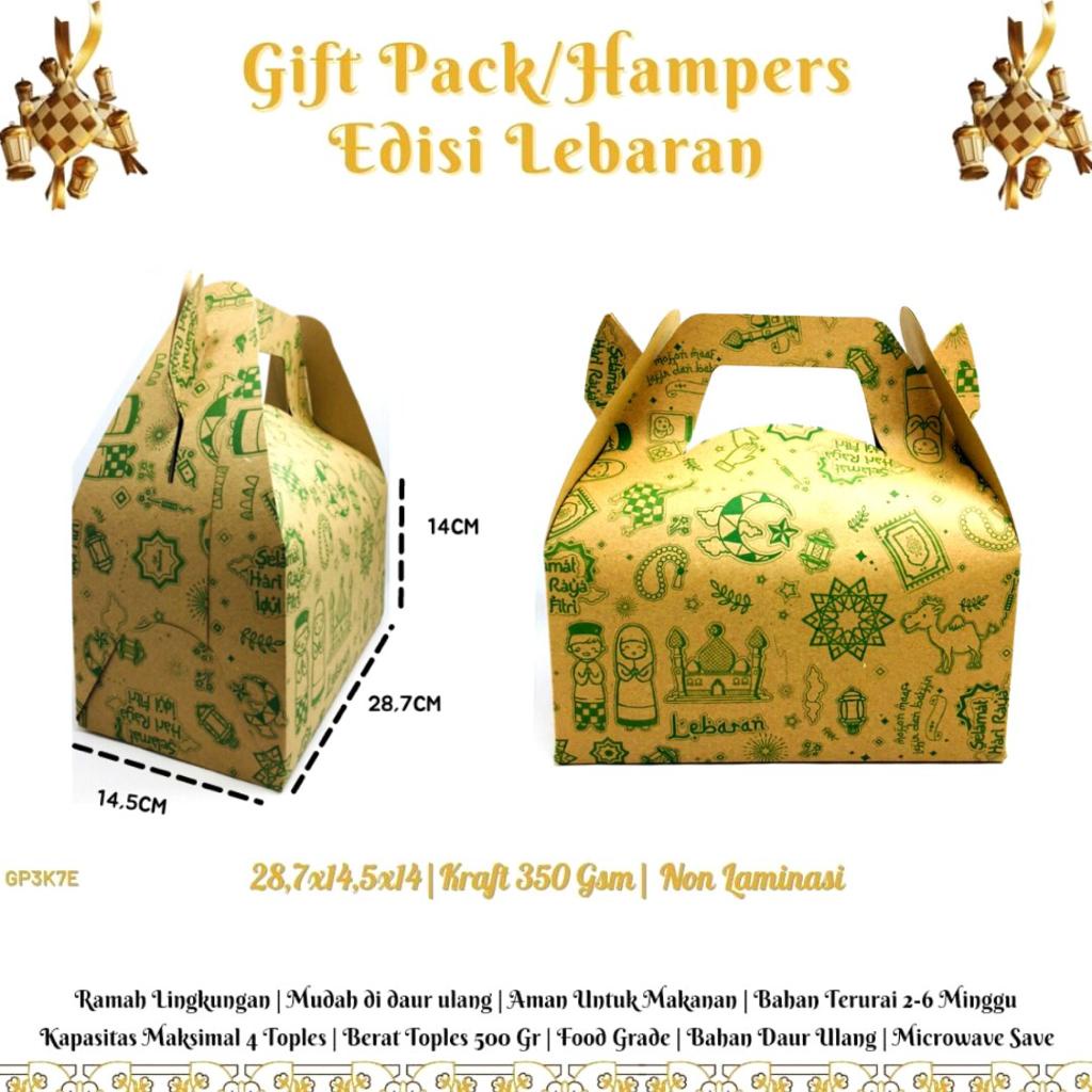 Dus Hampers Gift Pack Handle Kue Kering  (GP3K7-28.7x14.5x14 Cm)