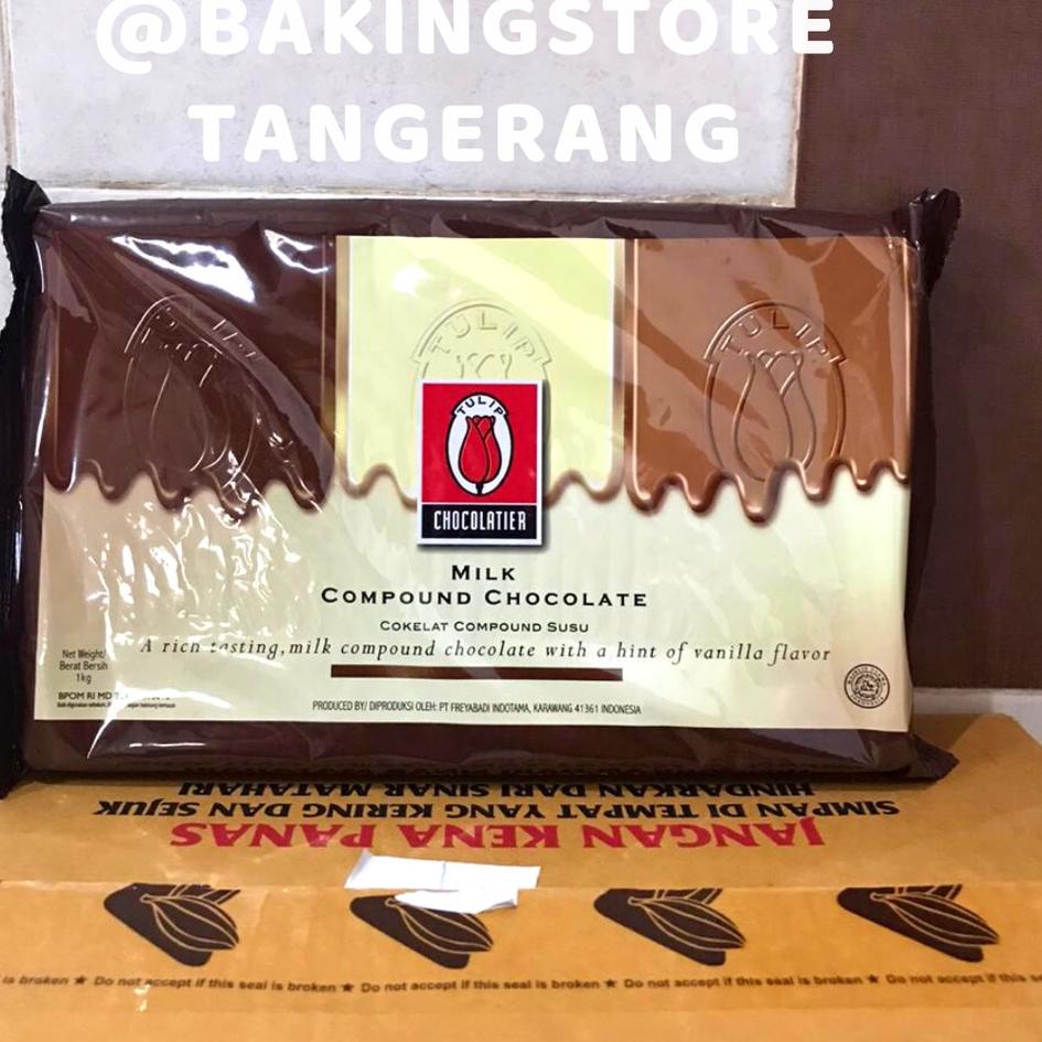 

♗ Coklat Compound Milk Tulip - Cokelat batang milk murah 1 Kg ✸